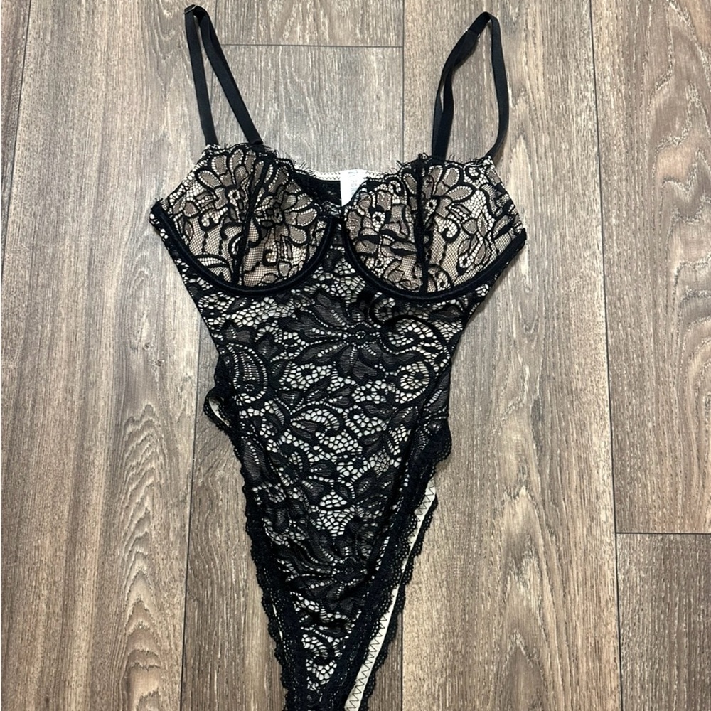 Forever 21 Black Lace Bodysuit
